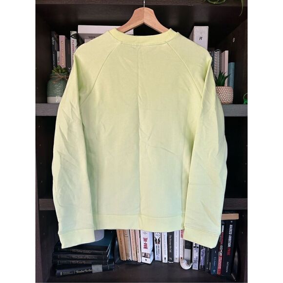 Adidas Yellow Trefoil Crewneck Sweatshirt Size Small - Picture 2 of 8